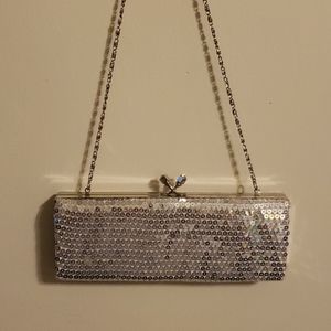 Vintage, La Regale Silver Sequined Handbag